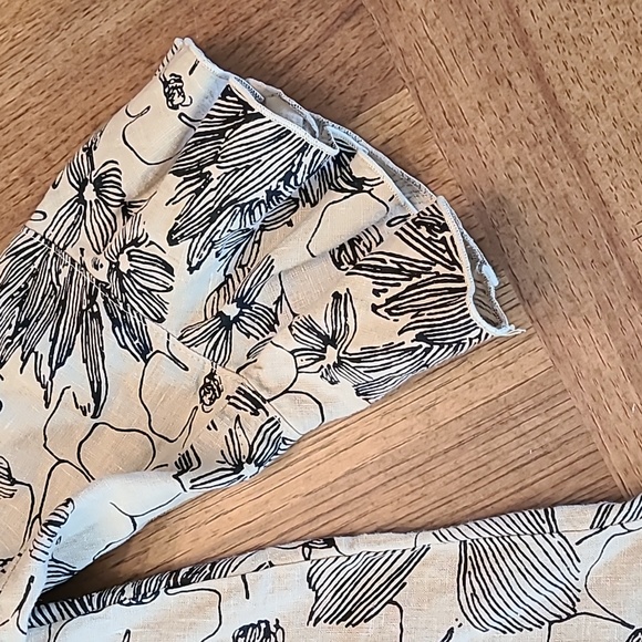 Bryn Walker 100% Linen Floral Top, S - Picture 6 of 6